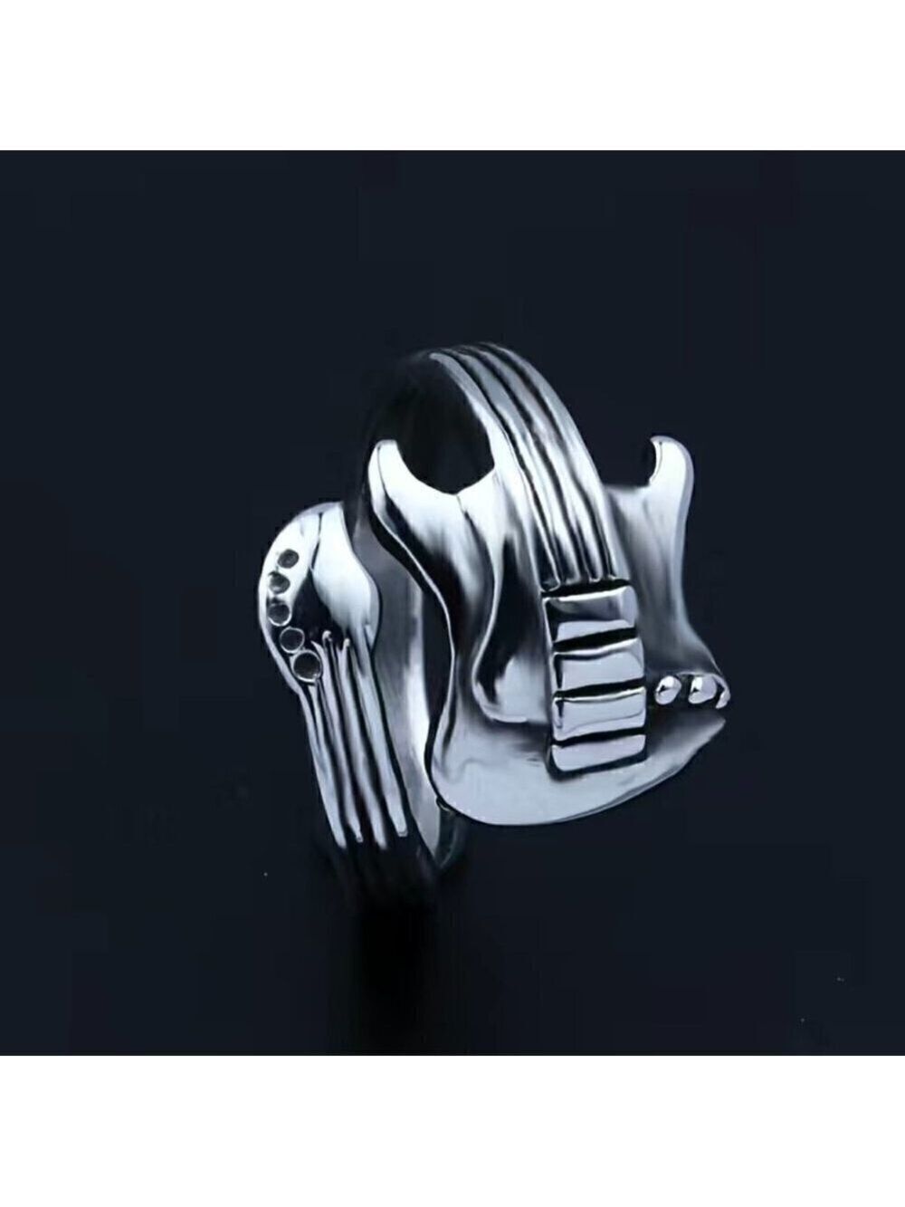 Boho Rocker Guitar Spoon Ring #769 - Picture 4 of 9